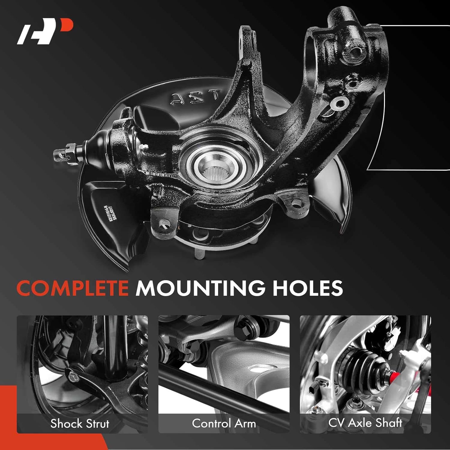 A-Premium Conjunto de cubo de cojinete de dirección delantero y cojinete de rueda compatible con Honda Accord 2013-2016, lado izquierdo del