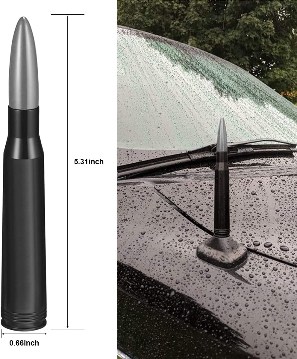 Antena de bala para automóvil, antena universal de repuesto para camión, antena de radio para automóvil, accesorios geniales para automóvil