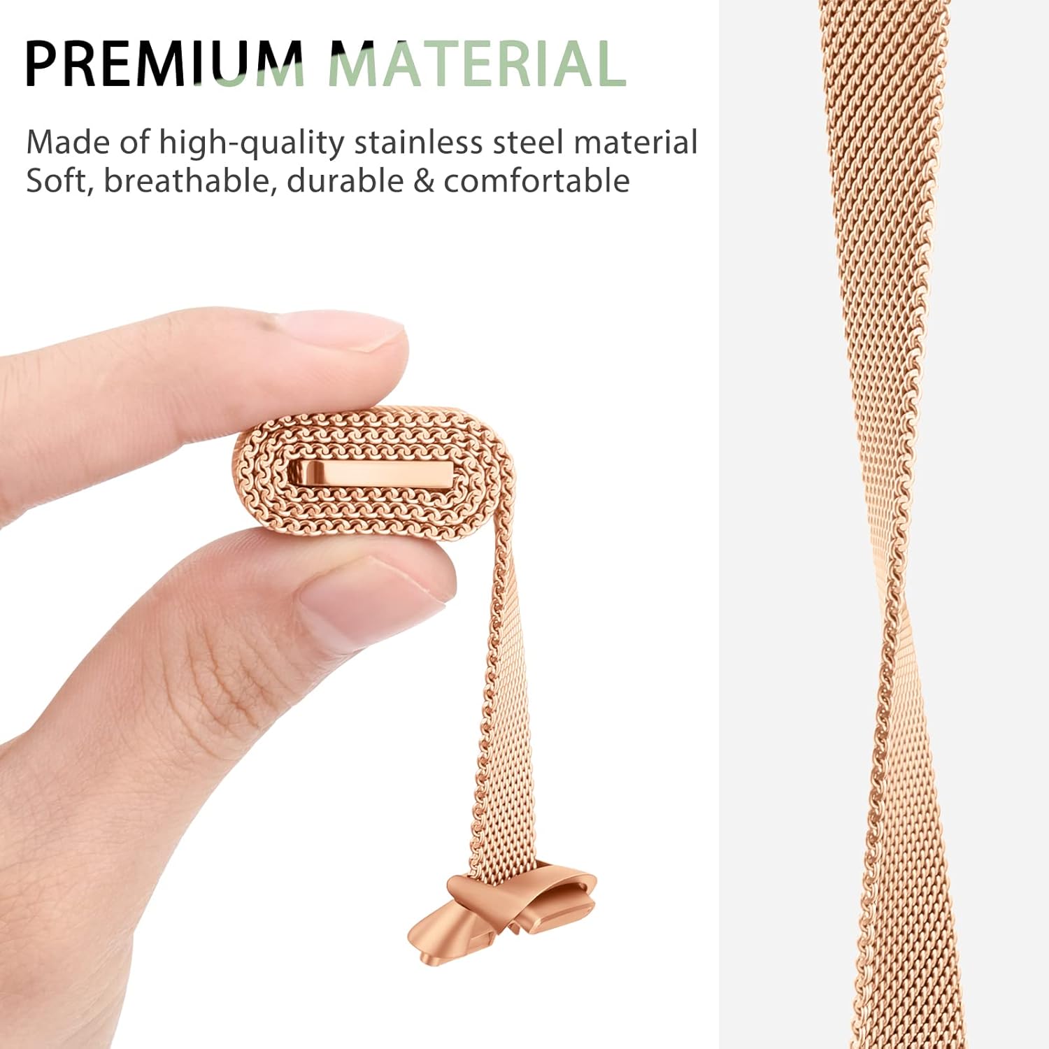Amzpas Correa de metal compatible con bandas Fitbit Luxe para mujeres y hombres, correa de repuesto de malla de acero inoxidable para Fitbit