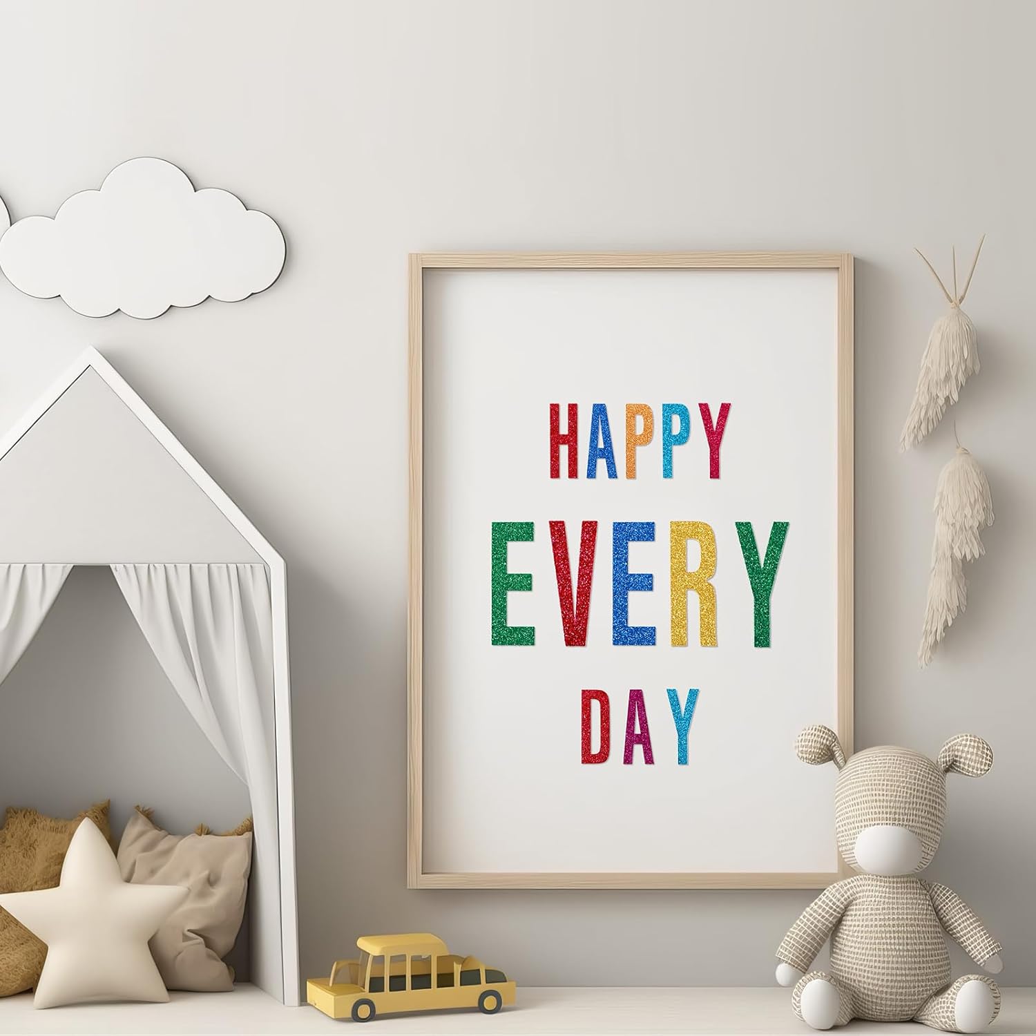 8 hojas de letras autoadhesivas con brillantina para pegar en letras mayúsculas, letras del alfabeto, letras adhesivas para decoración de puertas de