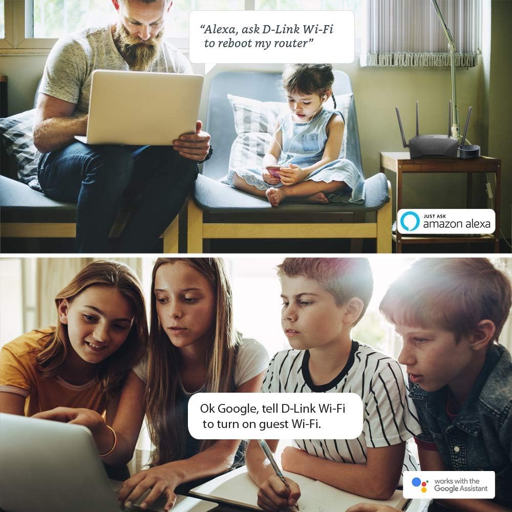D-Link DIR-1750-US, enrutador WiFi AC1750 Mesh Smart Internet Home Network System, rendimiento de alta velocidad WP3 MU-MIMO Dual Band Gigabit