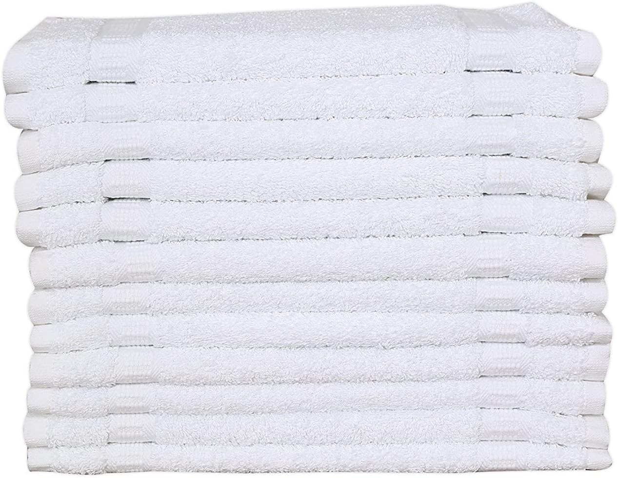 GOLD TEXTILES Juego de 480 paños blancos de alta calidad, 13 x 13 pulgadas, ultra suaves, altamente absorbentes, paños de algodón para tu cuerpo,