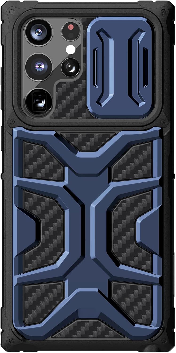 Nillkin Funda para Samsung Galaxy S22 Ultra, CamShield Fiber Armor para Samsung S22 Ultra 5G, resistente, ligera, protección contra caídas de grado
