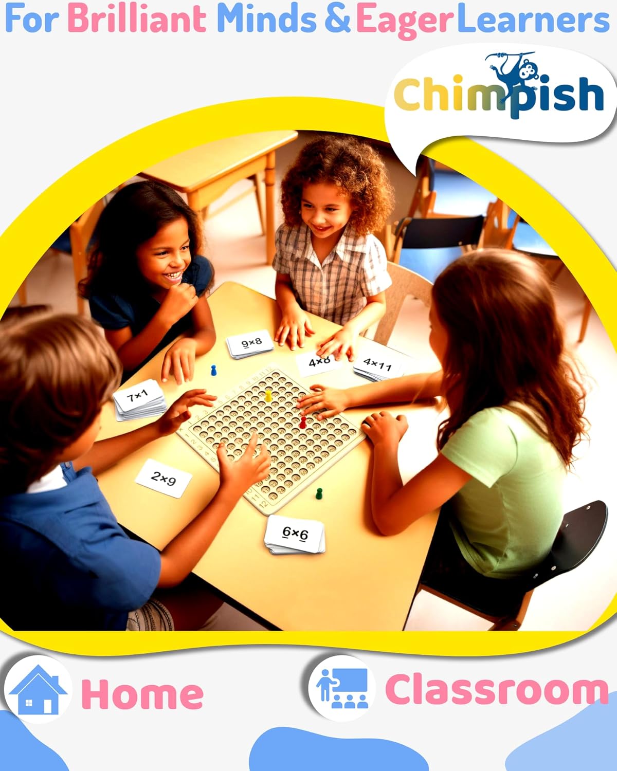 Juego de multiplicación, tablero de multiplicación Montessori, mesa de 12 x 12 veces, juego de mesa de multiplicación de madera de tamaño más grande