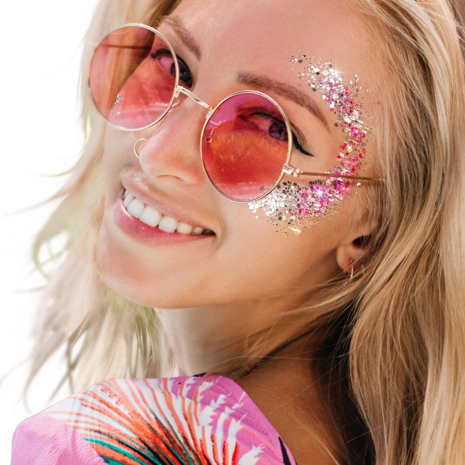 Brillantina corporal gruesa y fina de alta capacidad con gel para conciertos de cantante, maquillaje de fiesta rave, secado rápido y de larga