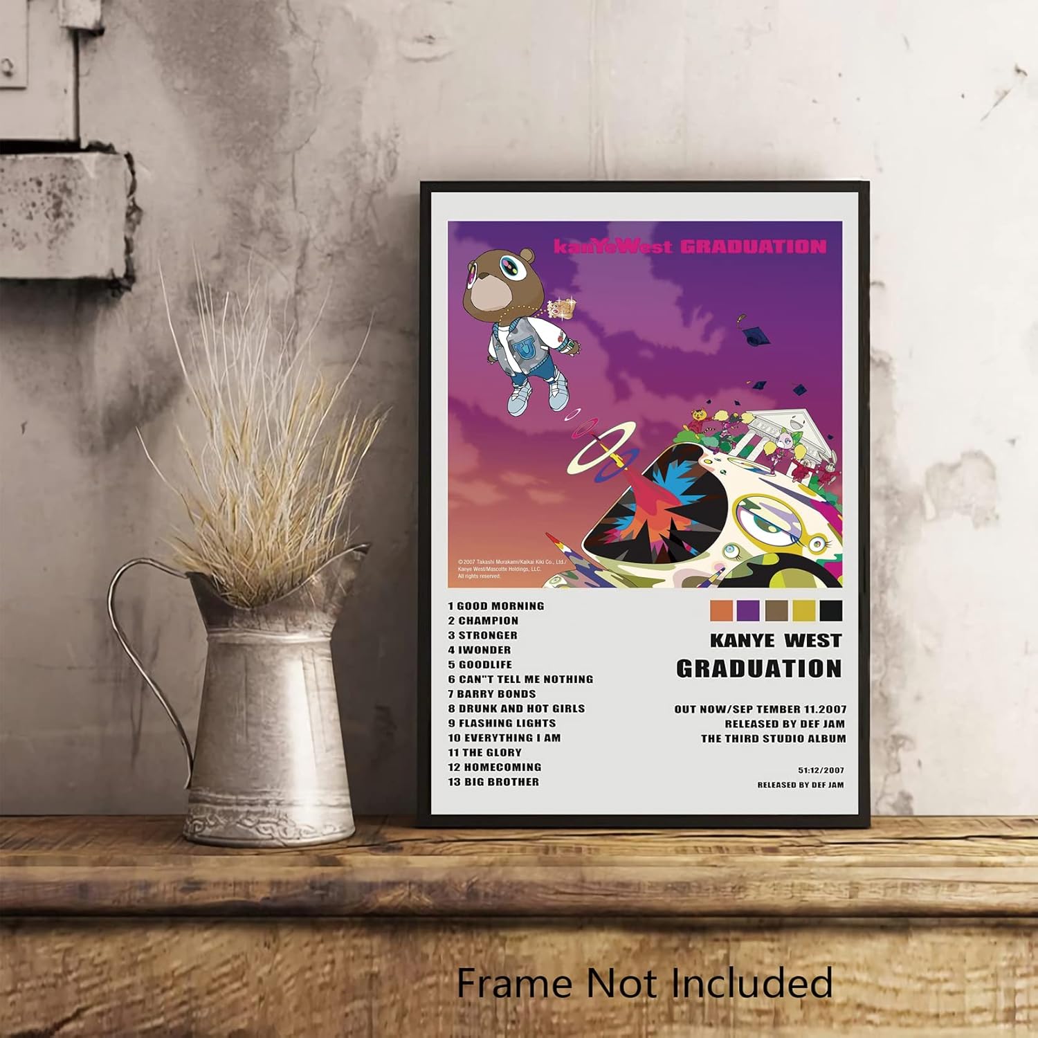 XIHOO Christ-EZ KanYe West – Póster limitado para decoración de pared genial para estética de habitación, póster mate sin marco, regalo de 11 x 17