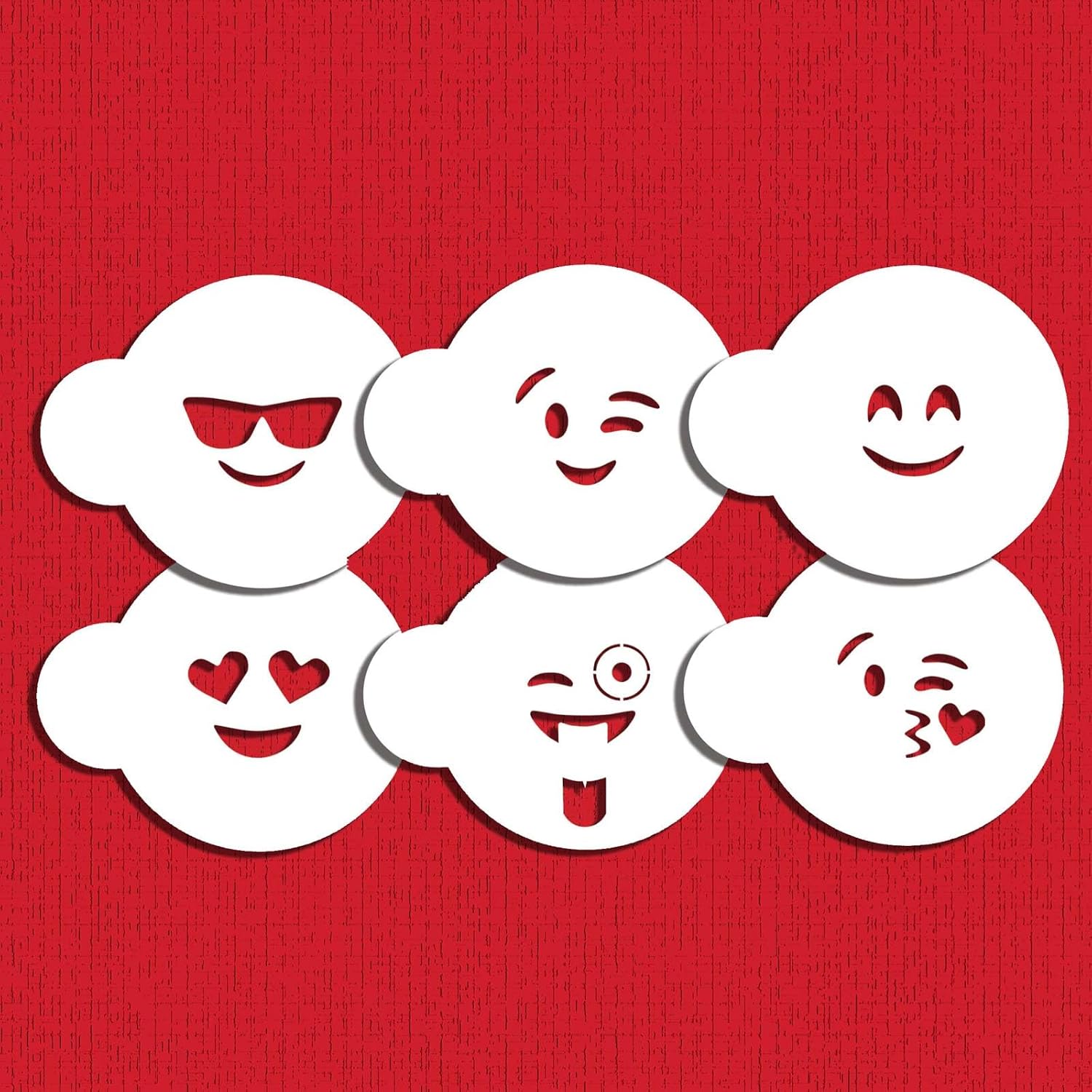 Juego de plantillas de galletas Emojis C983 de Designer Stencils