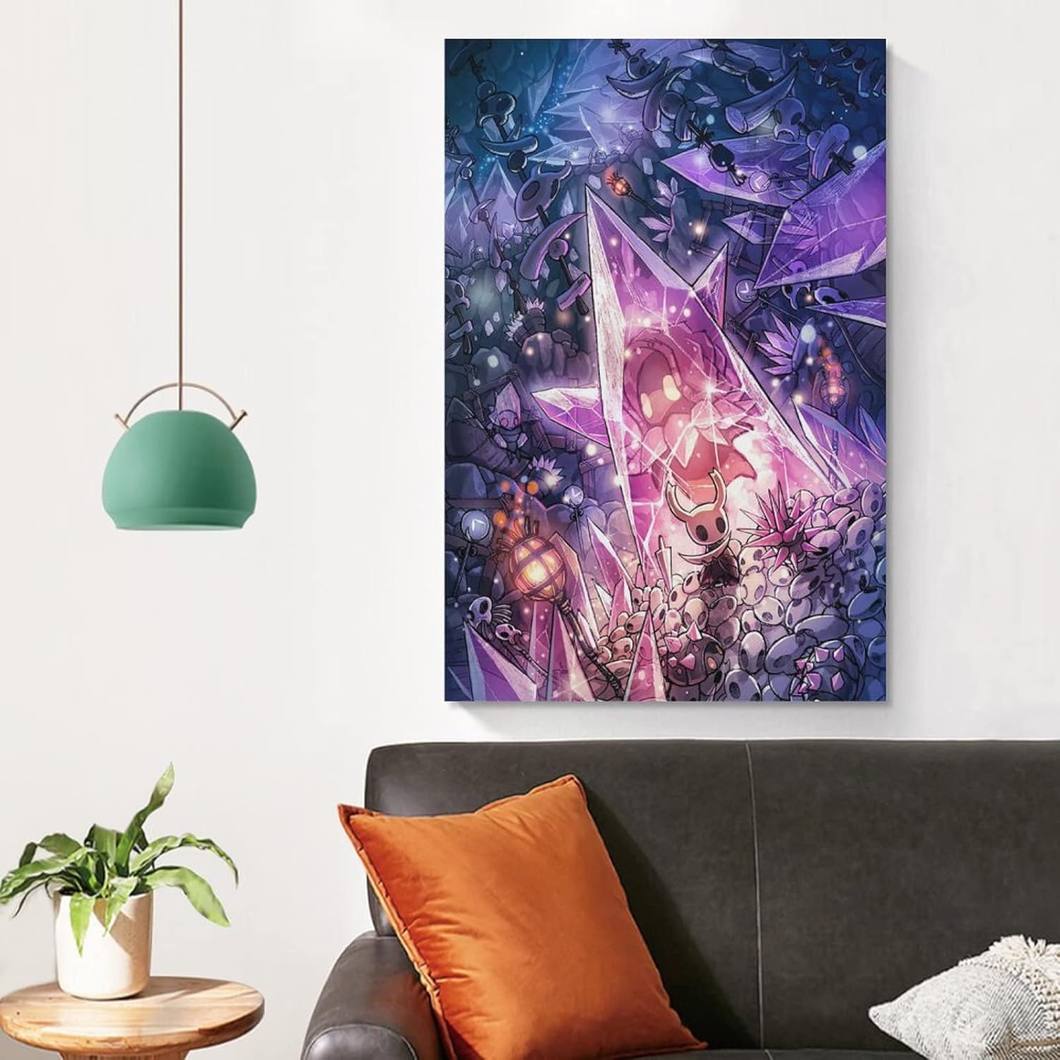 SNKB Hollow Knight – Póster artístico en lienzo y arte para pared, diseño moderno de dormitorio familiar, 12 x 18 pulgadas (11.8 x 17.7 in)