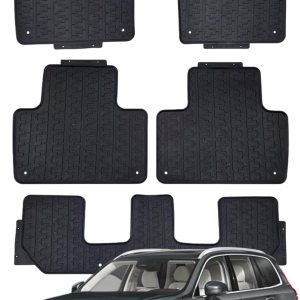 Alfombrillas para Volvo XC90 2016-2024 3Row All Weather 5items Rubber Set Negro Antideslizante Alfombrillas para Volvo XC90 2016-2024 3Row All Weather 5items Rubber Set Negro Antideslizante