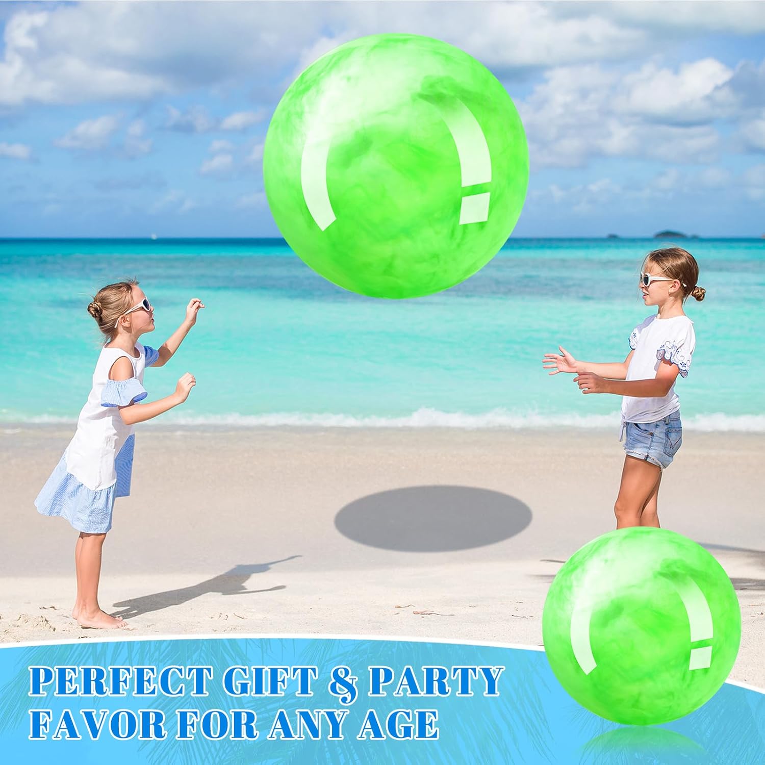2 pelotas de playa inflables gigantes marmoleadas, bolas de playa grandes inflables de kickball grande para playa, piscina, fiesta, juguetes para