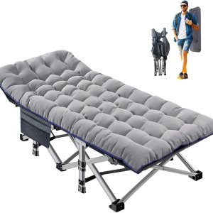 ABORON Catres plegables de campamento para adultos, catre de carga de doble capa 1200D 500lb para dormir, cama de invitados resistente con bolsa de ABORON Catres plegables de campamento para adultos, catre de carga de doble capa 1200D 500lb para dormir, cama de invitados resistente con bolsa de