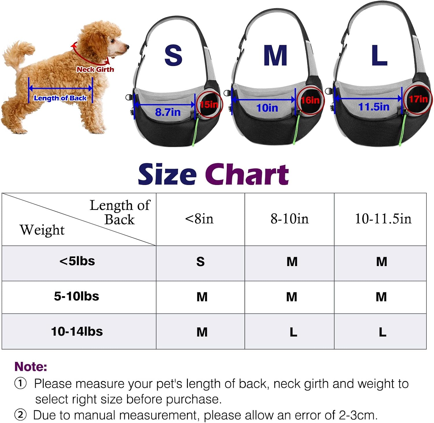 Pawaboo Bolsa transportadora para perros con cordón para mascotas, con cordón para manos libres, con correa ajustable, bolsa de malla transpirable