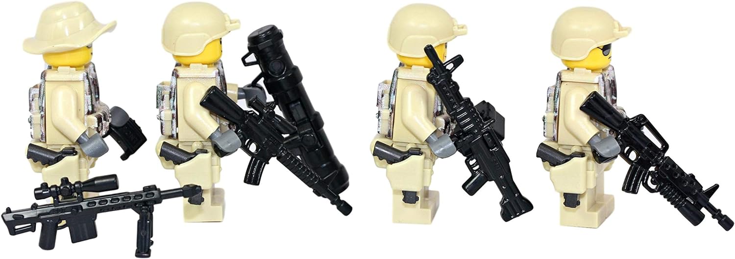 Minifiguras personalizadas del escuadrón de las Fuerzas Armadas de los Marines