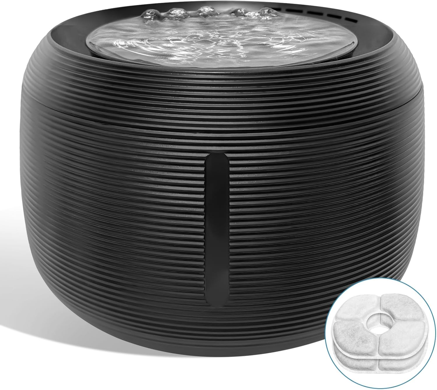 Fuente de agua para gatos, fuente de agua silenciosa de 84 fl oz2.5 L para gatos y perros, cuenco dispensador de agua para perros con bomba