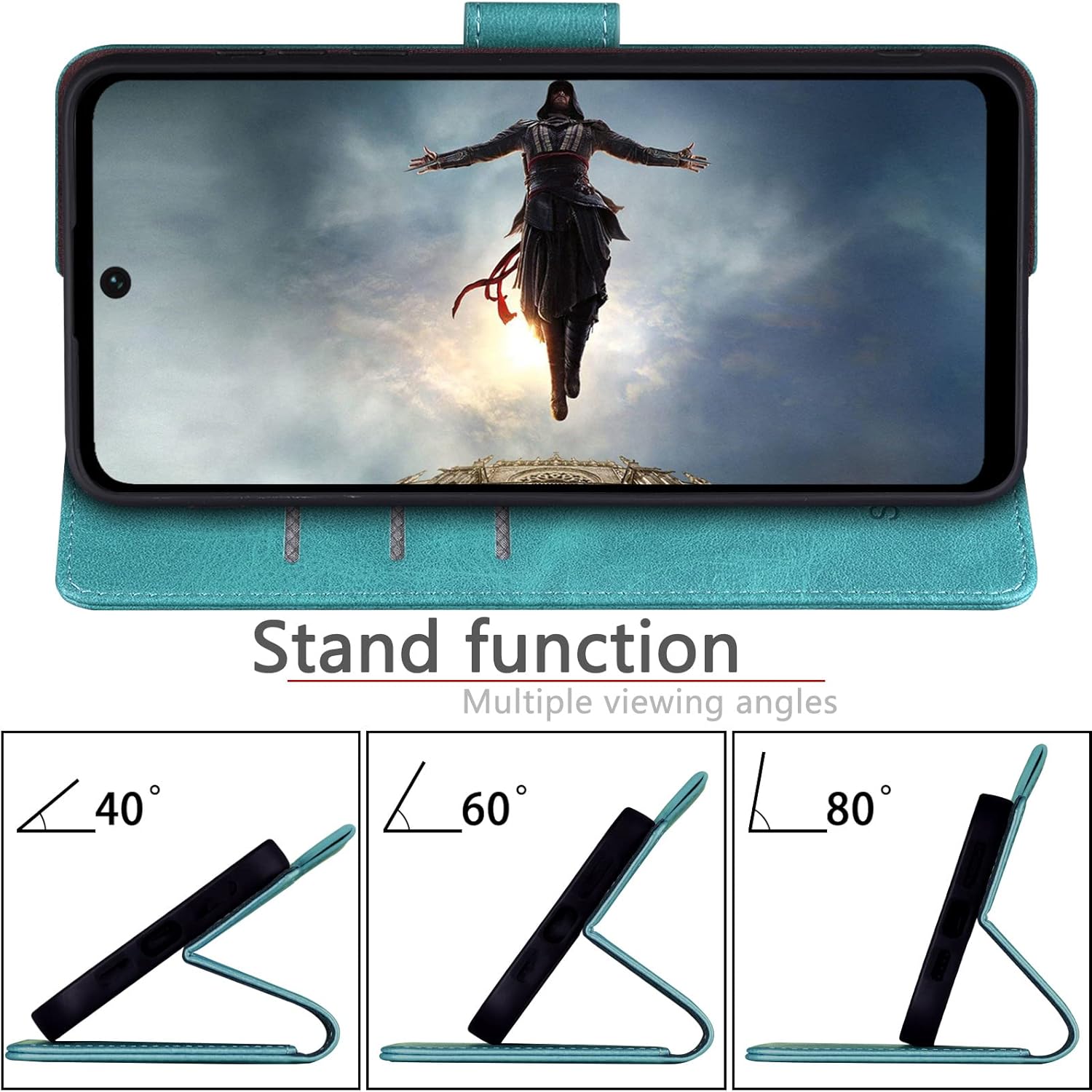 SUANPOT Funda tipo cartera para Google Pixel 7A (Non Pixel 77Pro) Bloqueo RFID Soporte para tarjetas de crédito, libro de folio con tapa de cuero PU