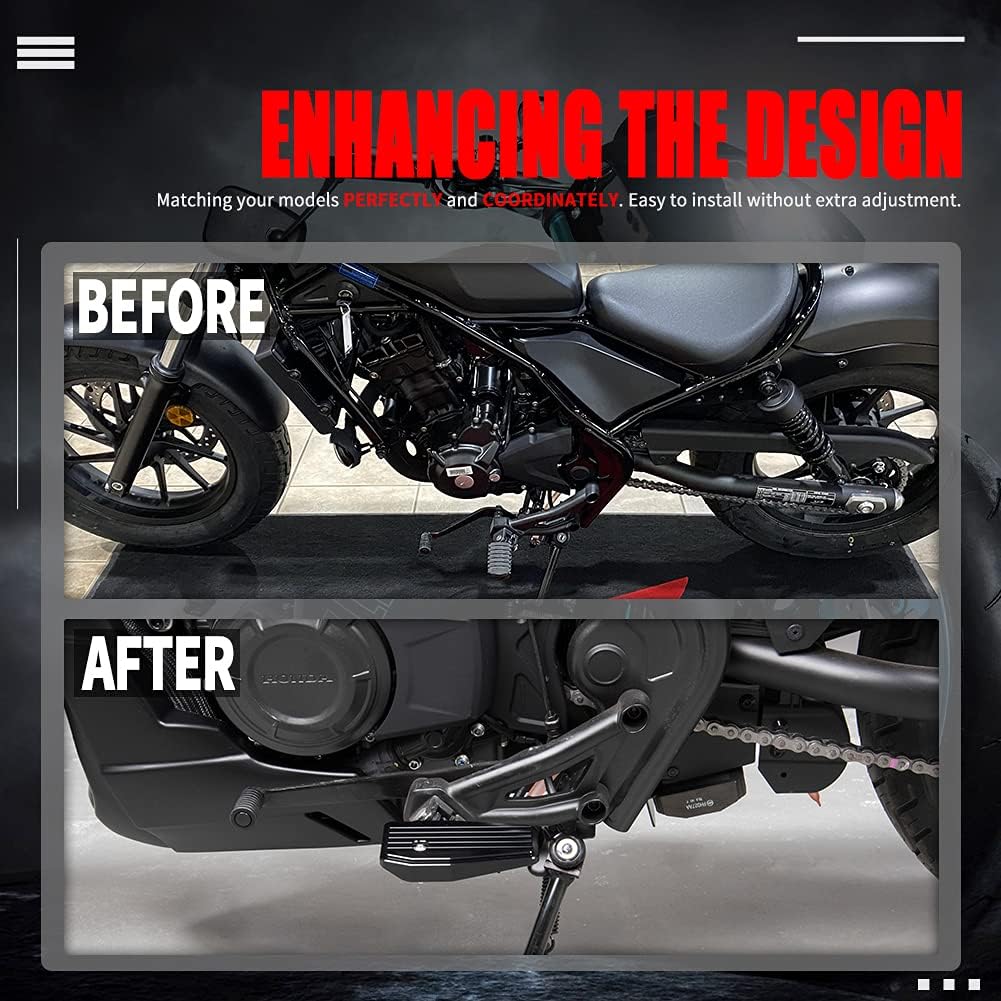 Estriberas anchas para motocicleta, reposapiés de aluminio, extensión para H-onda REBEL CMX500 CMX300 CMX 500 300 2017-2024 2018 2019 2020 2021 2022