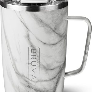 BrüMate Toddy – Taza de café aislada 100% a prueba de fugas con asa y tapa, taza de viaje de acero inoxidable, taza de café de doble pared (Carrara) BrüMate Toddy – Taza de café aislada 100% a prueba de fugas con asa y tapa, taza de viaje de acero inoxidable, taza de café de doble pared (Carrara)