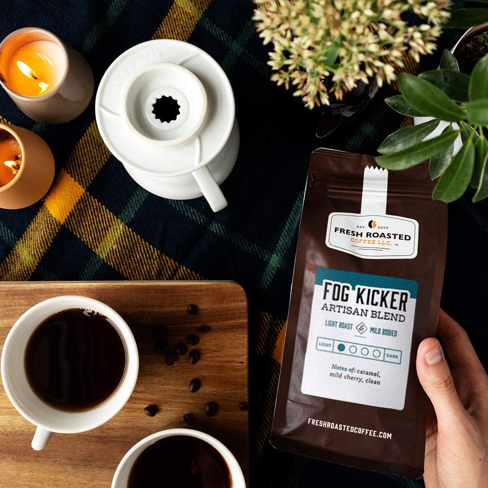 Mezcla de niebla Kicker, café de frijoles enteros, café recién tostado LLC.
