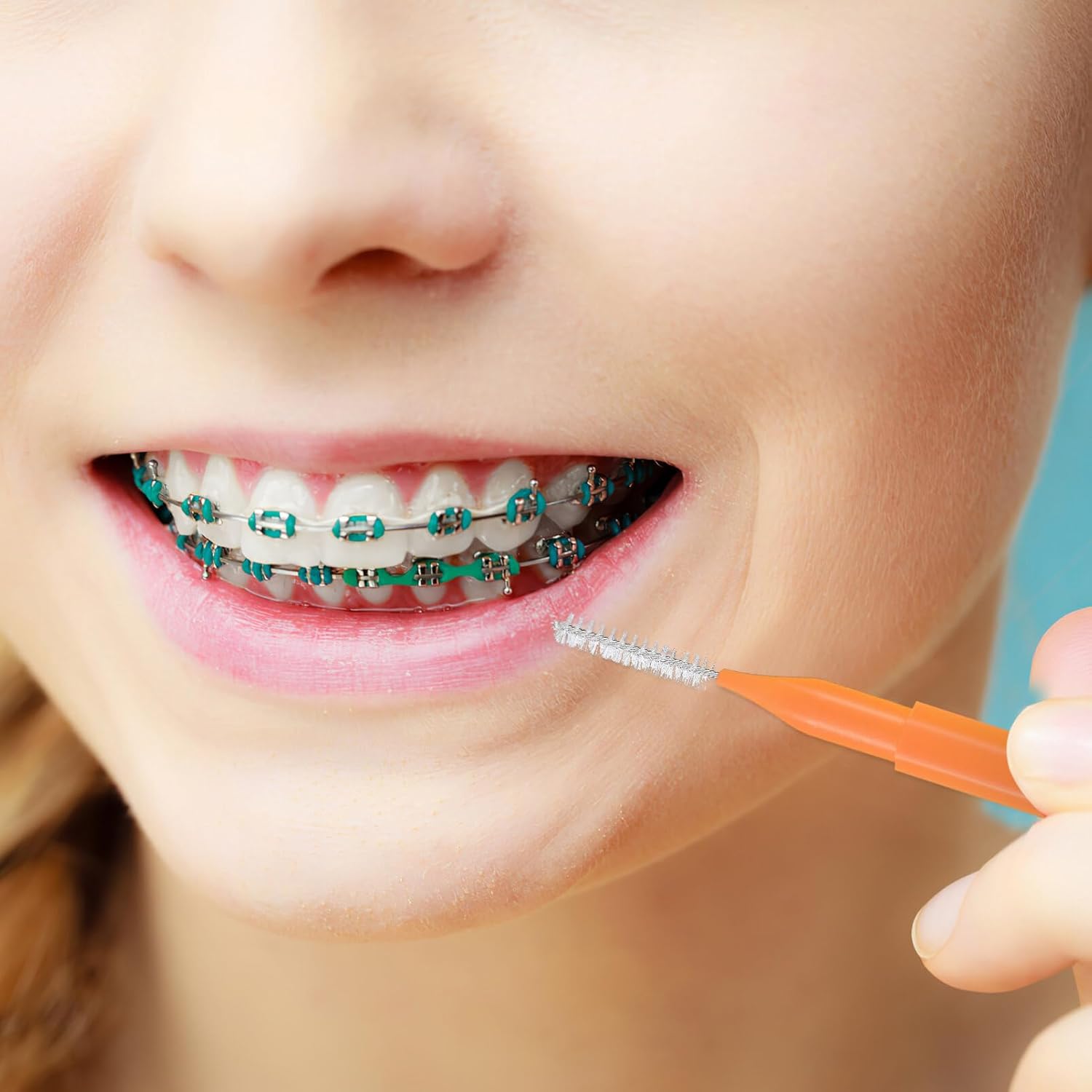 LALAFINA 100 piezas limpiador interdental cepillo limpiador de dientes, llaves limpiadoras para aparatos ortopédicos, cepillo limpiador de cepillos