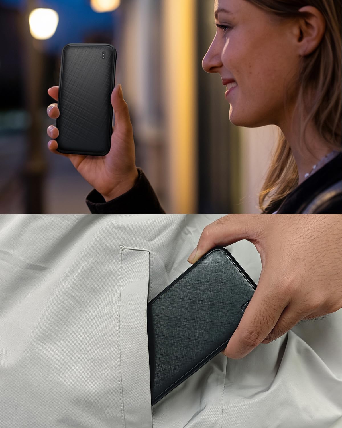 Cargador portátil 20 W carga rápida Power Bank 10000mAh paquete de batería PD QC 3.0 PowerBank USB C entrada y salida para iPhone