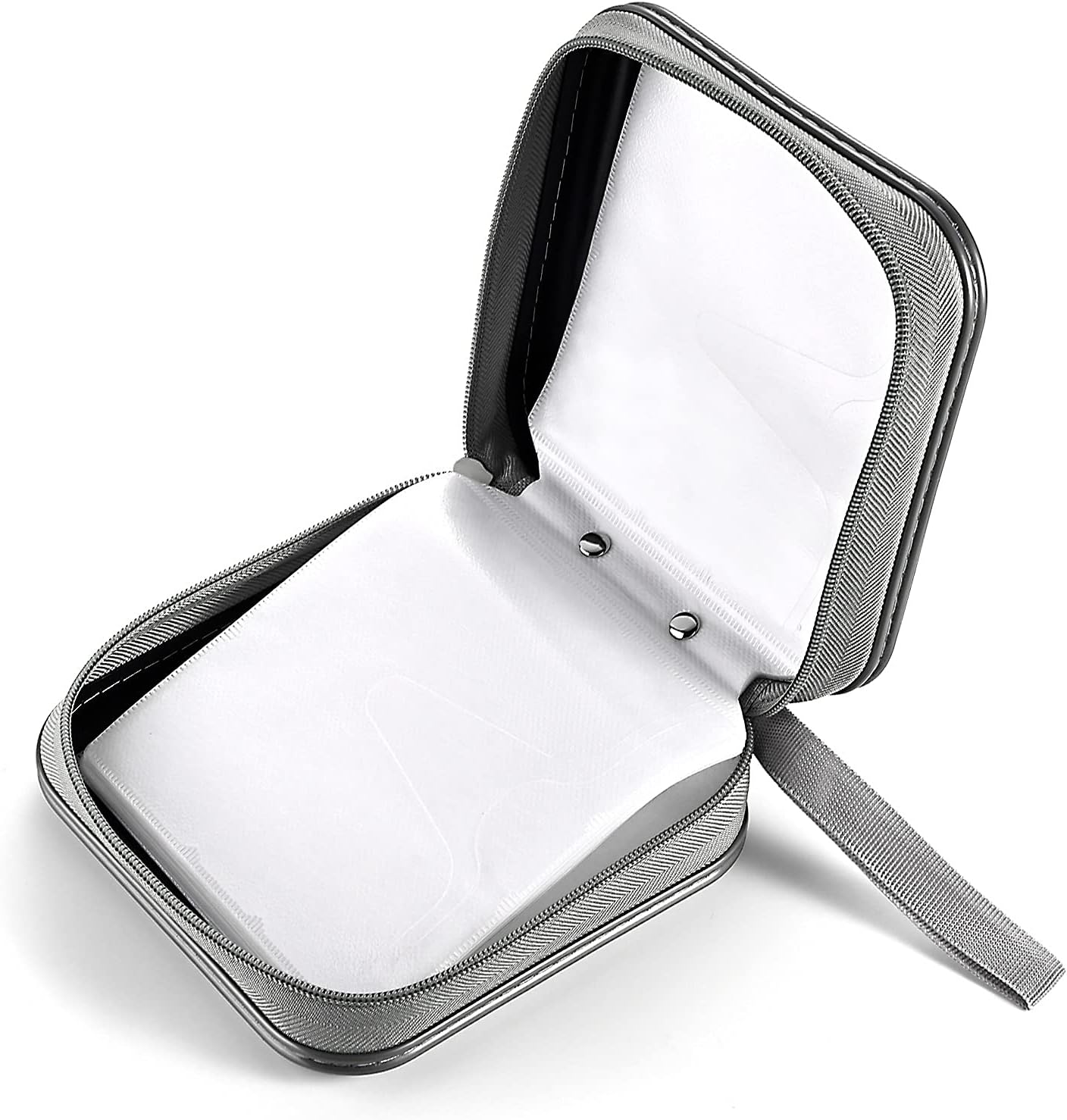 Funda para DVD, estuche portátil para CD de capacidad para 48 unidades, almacenamiento de plástico duro, organizador de cartera para CD y DVD para