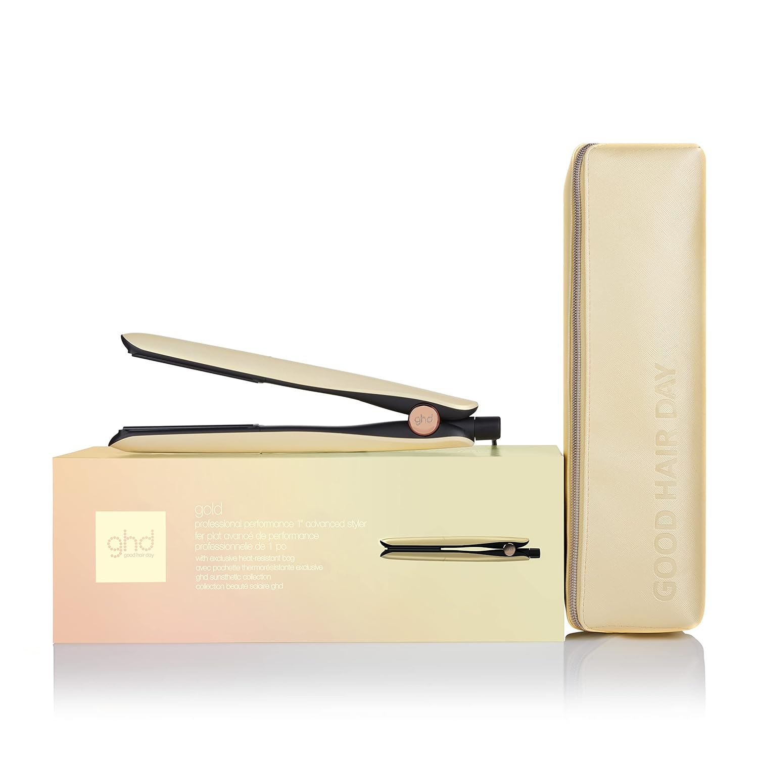 ghd Gold Styler – Plancha plana de 1 pulgada, alisadora de pelo, plancha plana de cerámica, peinadora profesional