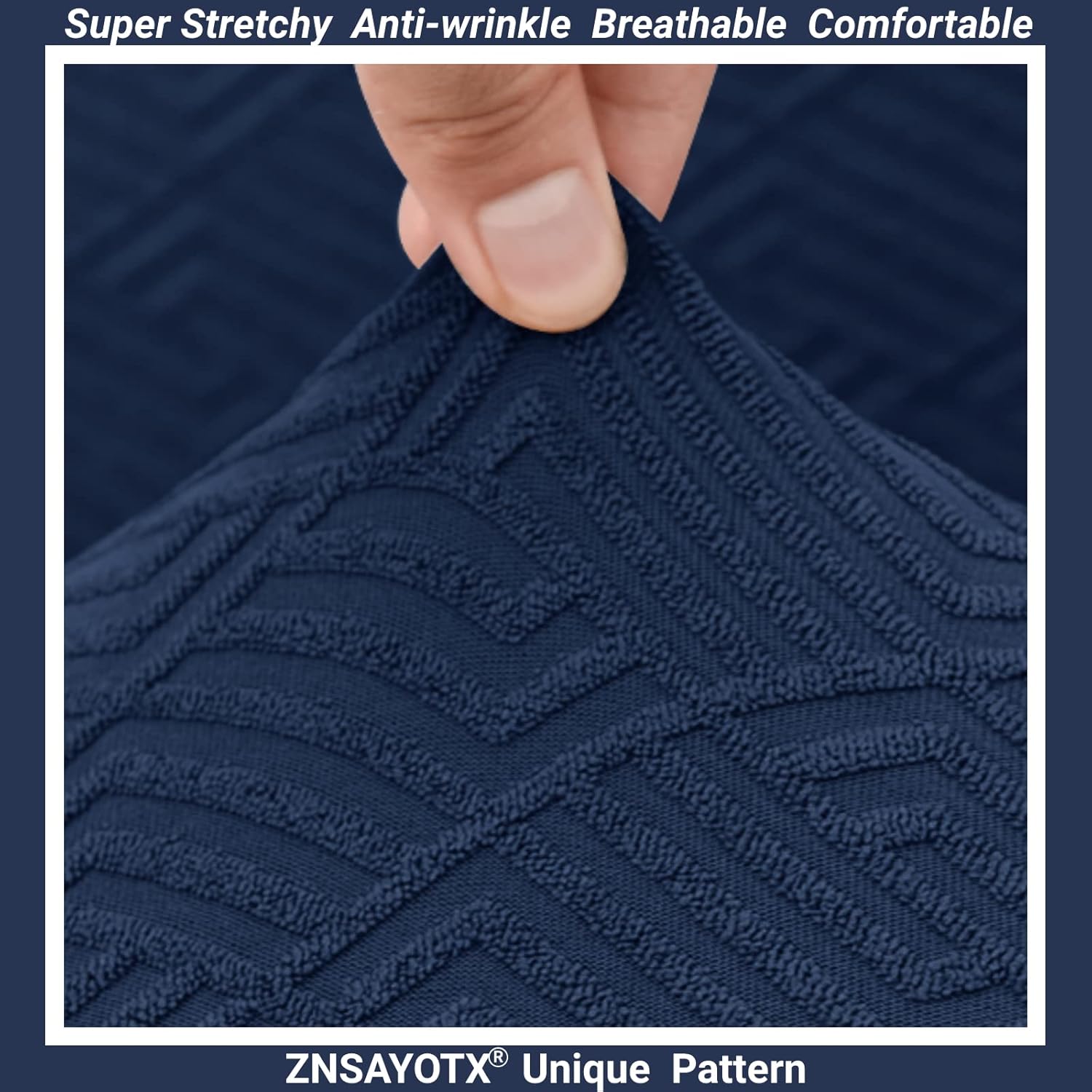 ZNSAYOTX Fundas elásticas individuales para cojines de sofá, fundas de asiento de repuesto suave, patrón único, protector de muebles con parte