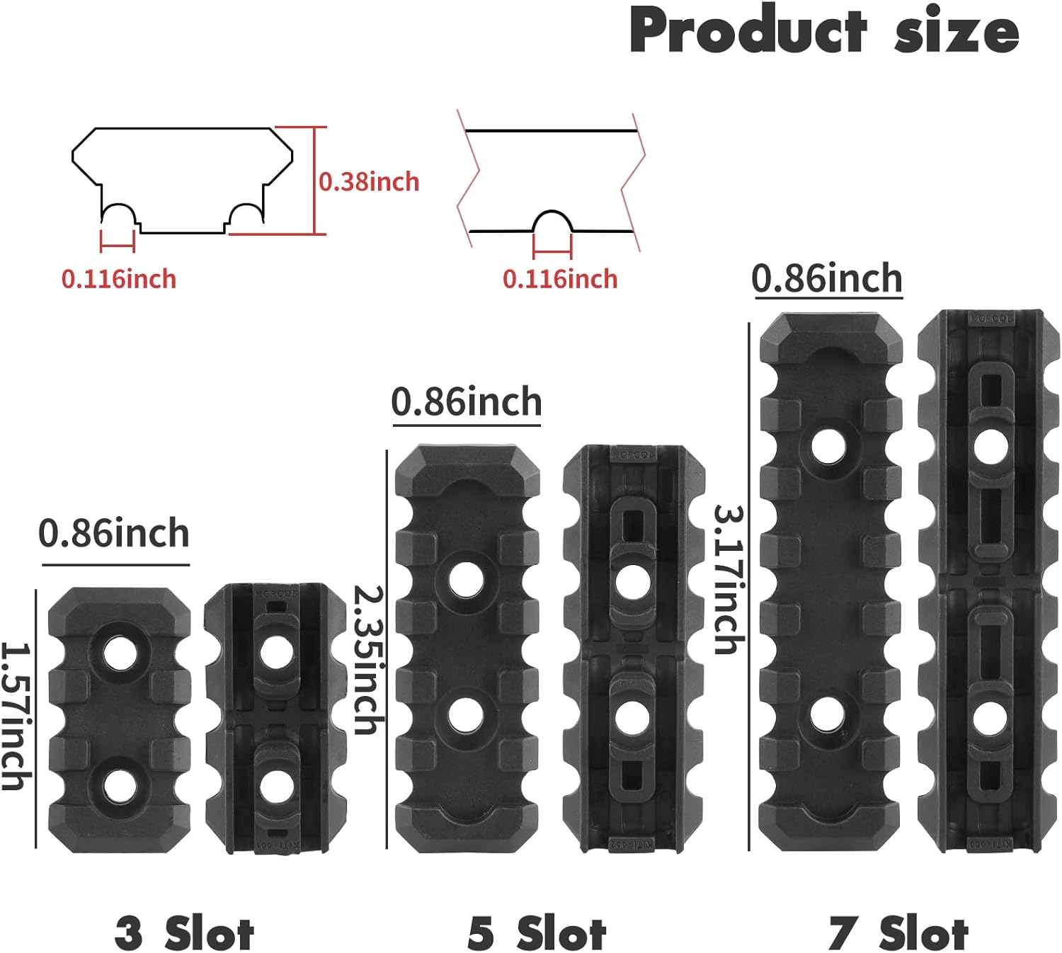 ZBULAR Picatinny – Guía de cable para interruptor de presión de riel Picatinny para accesorios compatibles con el sistema M-LOK, sistema de gestión