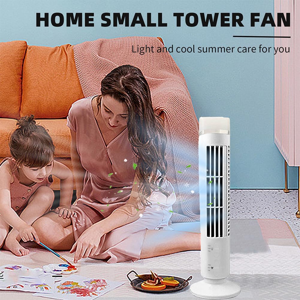 DENGWANG Ventilador de torre sin hojas con luz nocturna de atmósfera, ventilador de torre sin aspas, ventilador de torre silencioso para dormitorio,
