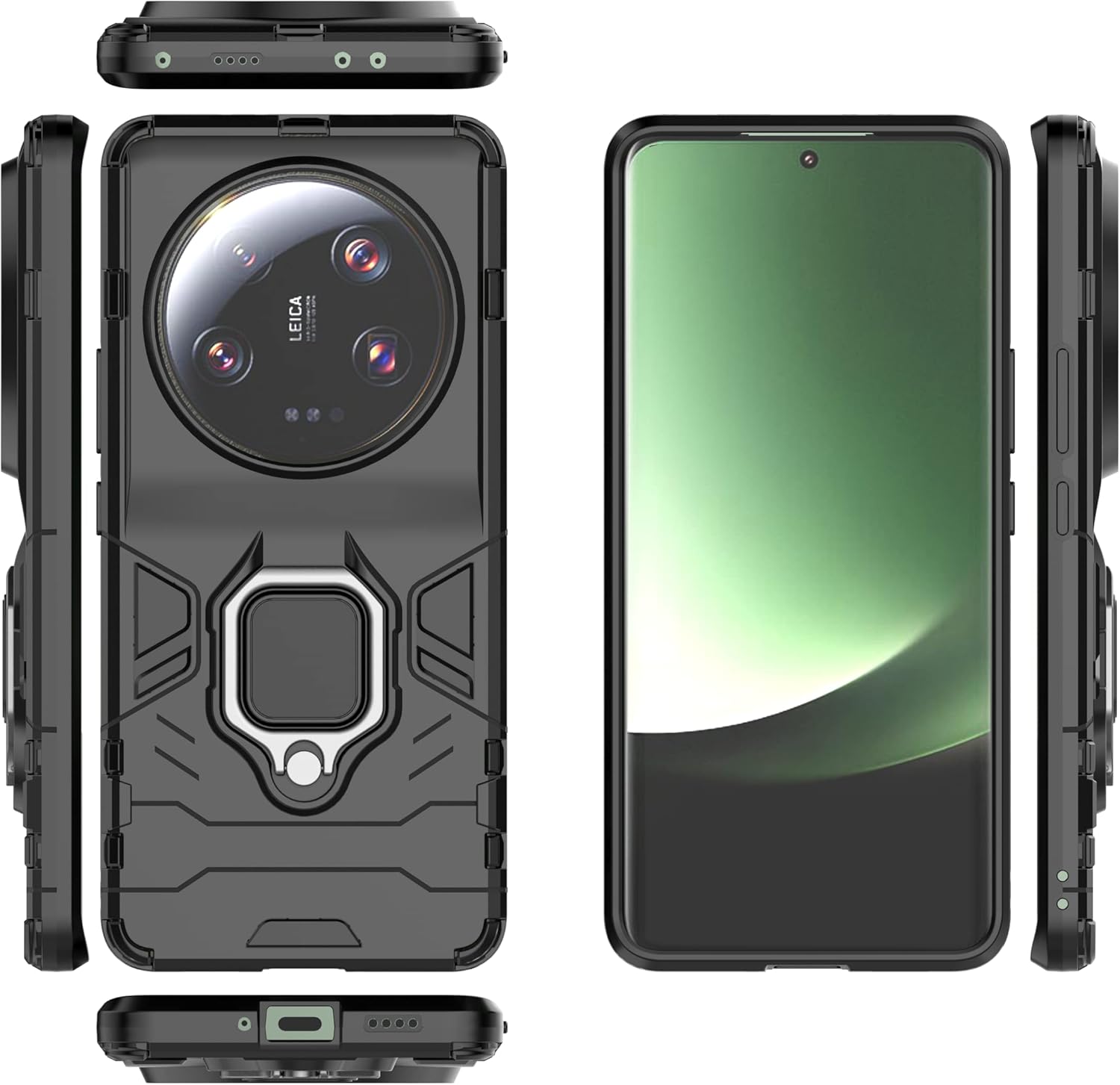 Funda para Xiaomi 13 Ultra Caso,Soporte de montaje magnético para coche Carcasa para Xiaomi Mi 13 Ultra 5G Case Negro