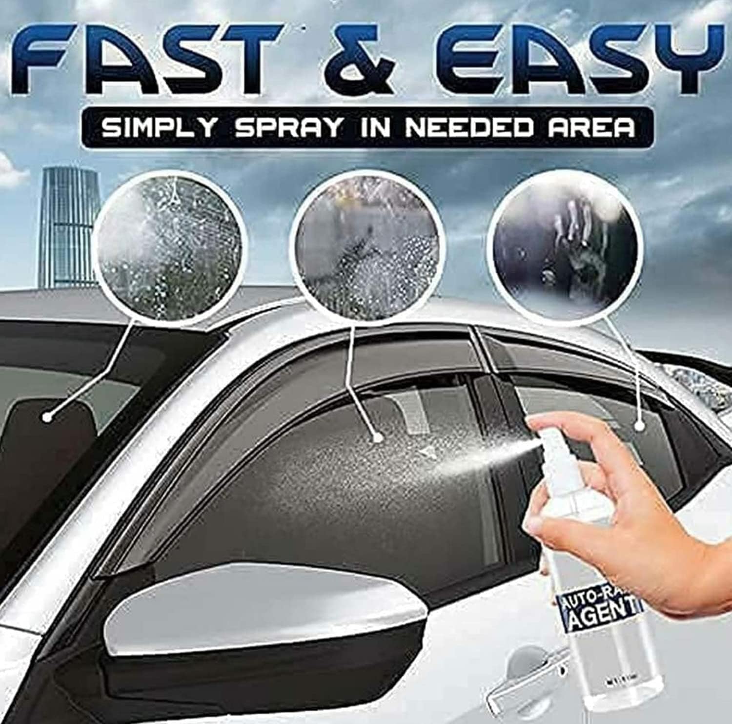 Agente de revestimiento impermeable para vidrio de automóvil, agente antivaho a prueba de lluvia, antiempañamiento para auto, agente de