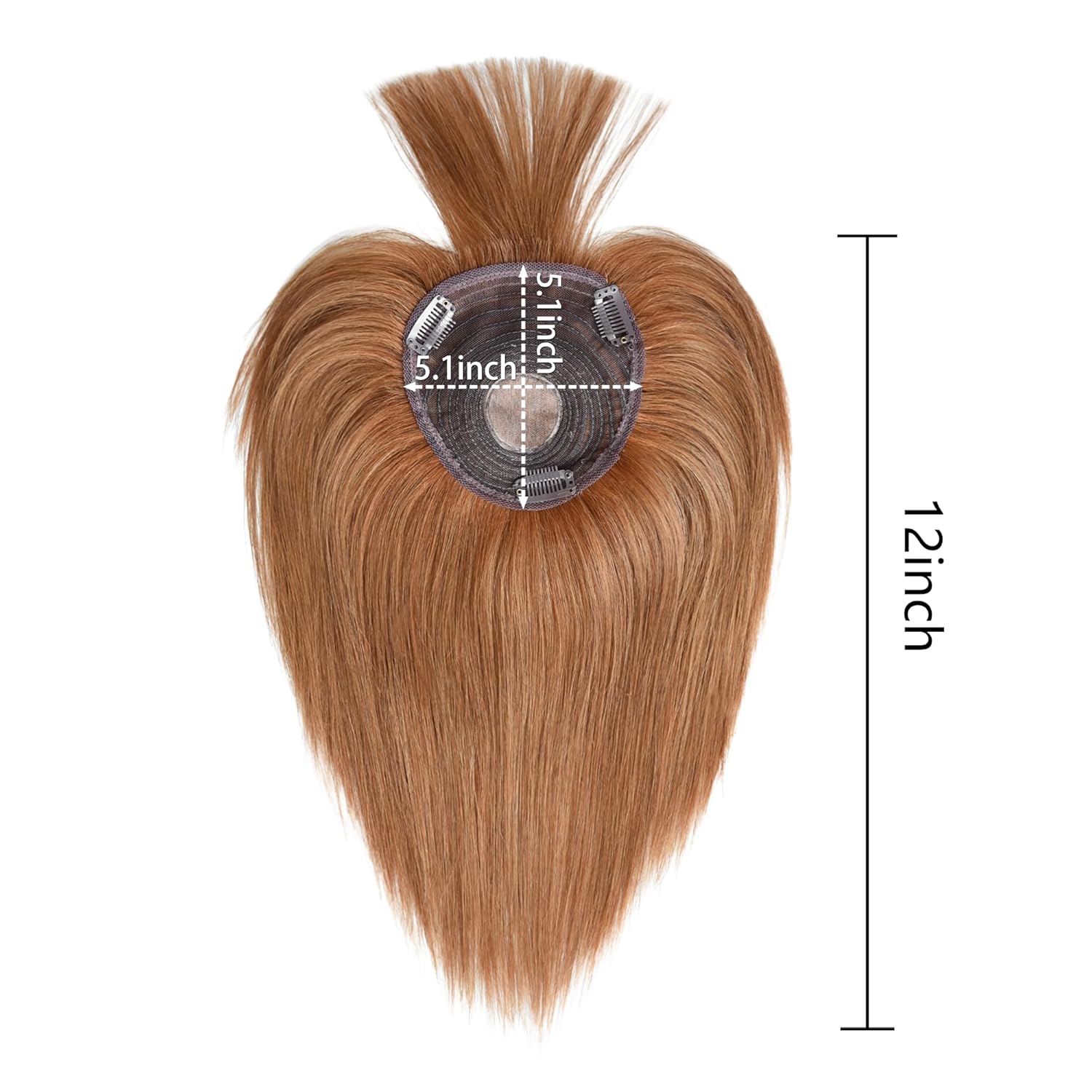 Extensiones de cabello humano con clip de cabello humano con flequillo, base de seda, flecos para pérdida de adelgazamiento, extensiones de repuesto