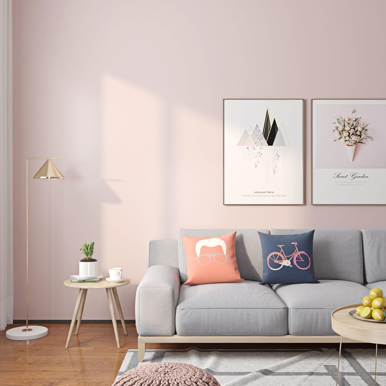 Livelynine Papel tapiz rosa pastel para dormitorio, habitación de niñas, niños y mujeres, papel adhesivo rosa mate para armarios, escritorio, papel
