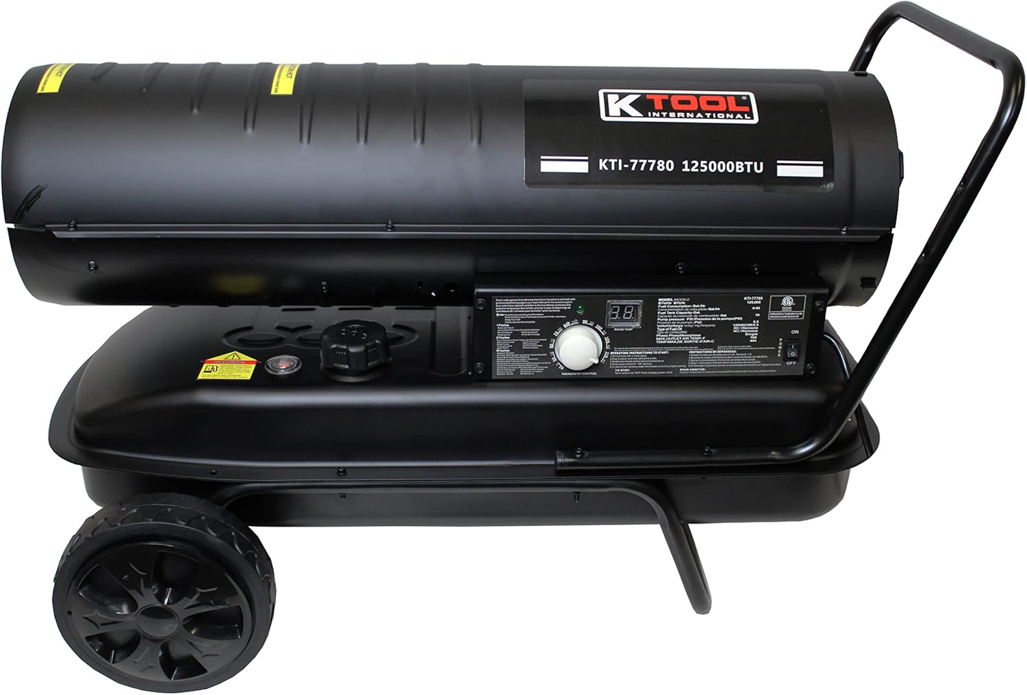 K Tool International KTI77780 – Calentador portátil de querosenodiésel con control de temperatura de termostato para almacén, obra de construcción,