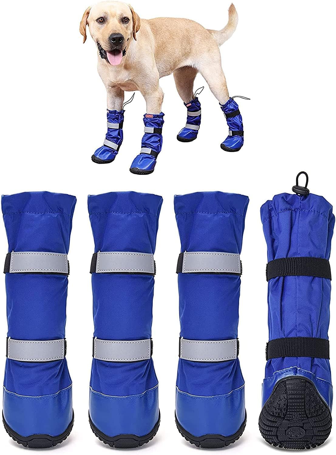 Botas de exterior para perros, zapatos de invierno para perros antideslizantes para la nieve y la lluvia