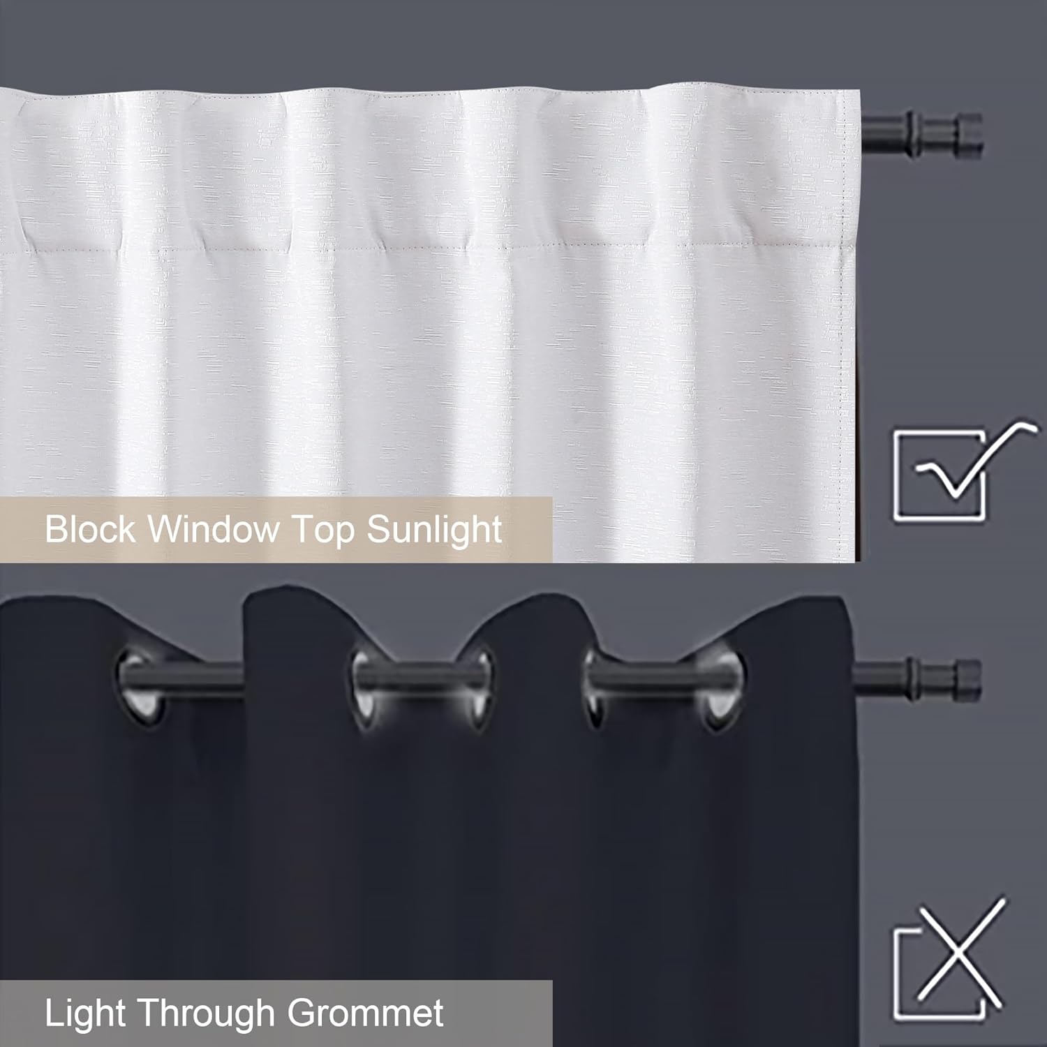 Chyhomenyc Kaku – Cortinas opacas blancas de 63 pulgadas de largo, 2 paneles, aislamiento térmico, reducción de ruido, ahorro de energía, jacquard