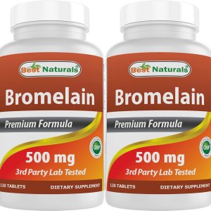 Best Naturals Bromelina 500mg 120 comprimidos (120 unidades (paquete de 2)) Best Naturals Bromelina 500mg 120 comprimidos (120 unidades (paquete de 2))