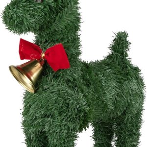 Northlight Decoración navideña de pino artificial de 16 pulgadas con campana Northlight Decoración navideña de pino artificial de 16 pulgadas con campana