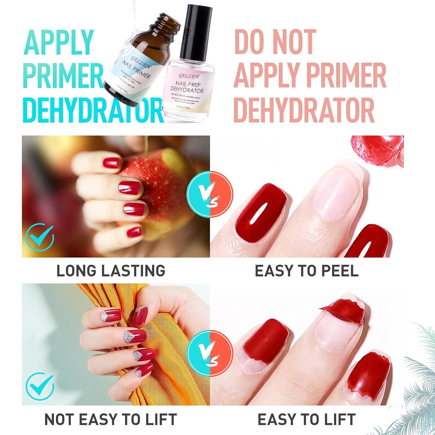 Gellen Kit de puntas de uñas y gel de pegamento, kit de uñas de gel x 240 piezas de puntas de uñas postizas mate completo, gel de pegamento de uñas