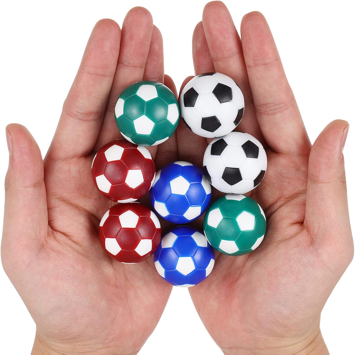 Alipis 8 pelotas de repuesto de futbolín de fútbol para niños, mini futbolín, piezas de mesa de futbolín, juego de mesa de futbolín, accesorio de