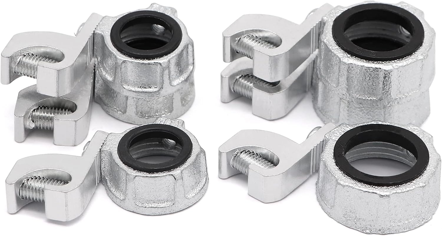 Buje de conexión a tierra, Zinc fundido a presión, tapón de aluminio, tamaño de rosca de 12″ y 34