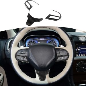 RT-TCZ Para Chrysler 300C Volante Trim Compatible con Chrysler 300C Pacifica 2015 Up Fibra de Carbono Interior Accesorios 3 unids RT-TCZ Para Chrysler 300C Volante Trim Compatible con Chrysler 300C Pacifica 2015 Up Fibra de Carbono Interior Accesorios 3 unids