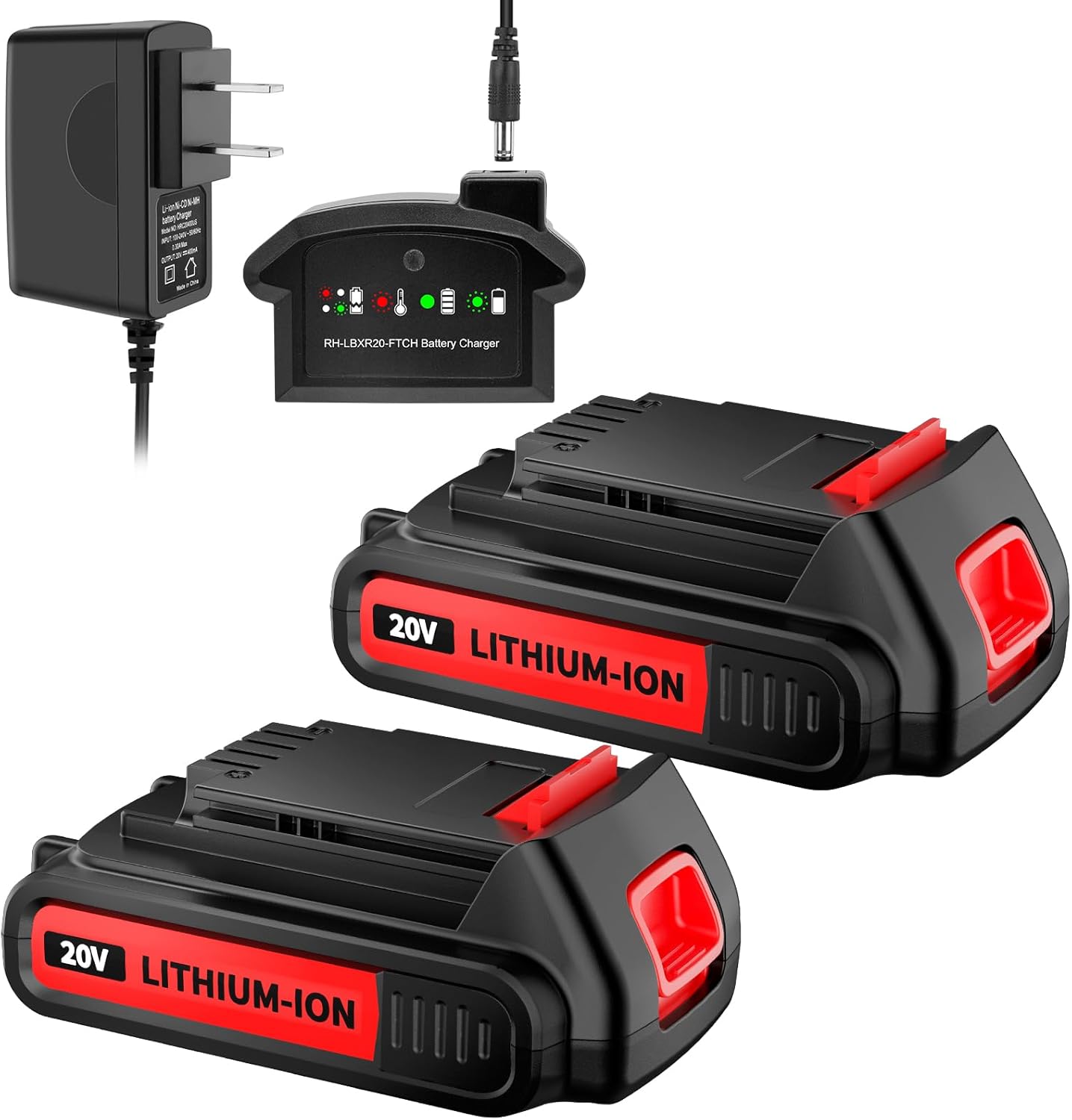 POWTREE LBXR20 – Batería de repuesto para herramientas inalámbricas Black and Decker de 20 V máx. Batería de litio LB20 LBX20 LBXR2020-OPE LBX4020