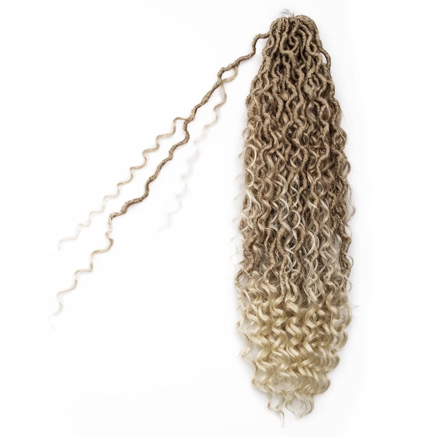 Goddess Locs – Cabello de ganchillo de 26 pulgadas, rizado sintético, 6 paquetes de rastas de río previamente enrolladas, trenzas de ganchillo