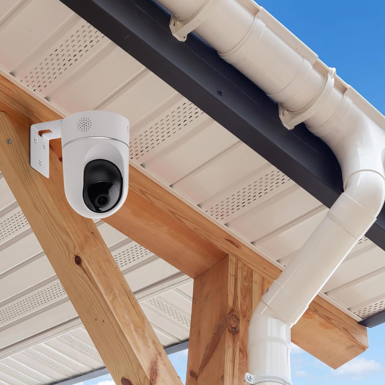 Paquete de 2 soportes adhesivos de pared de metal compatibles con Eufy Security Solo Indoor Cam E220 y P24, sin taladrar VHB Stick On o atornillar,