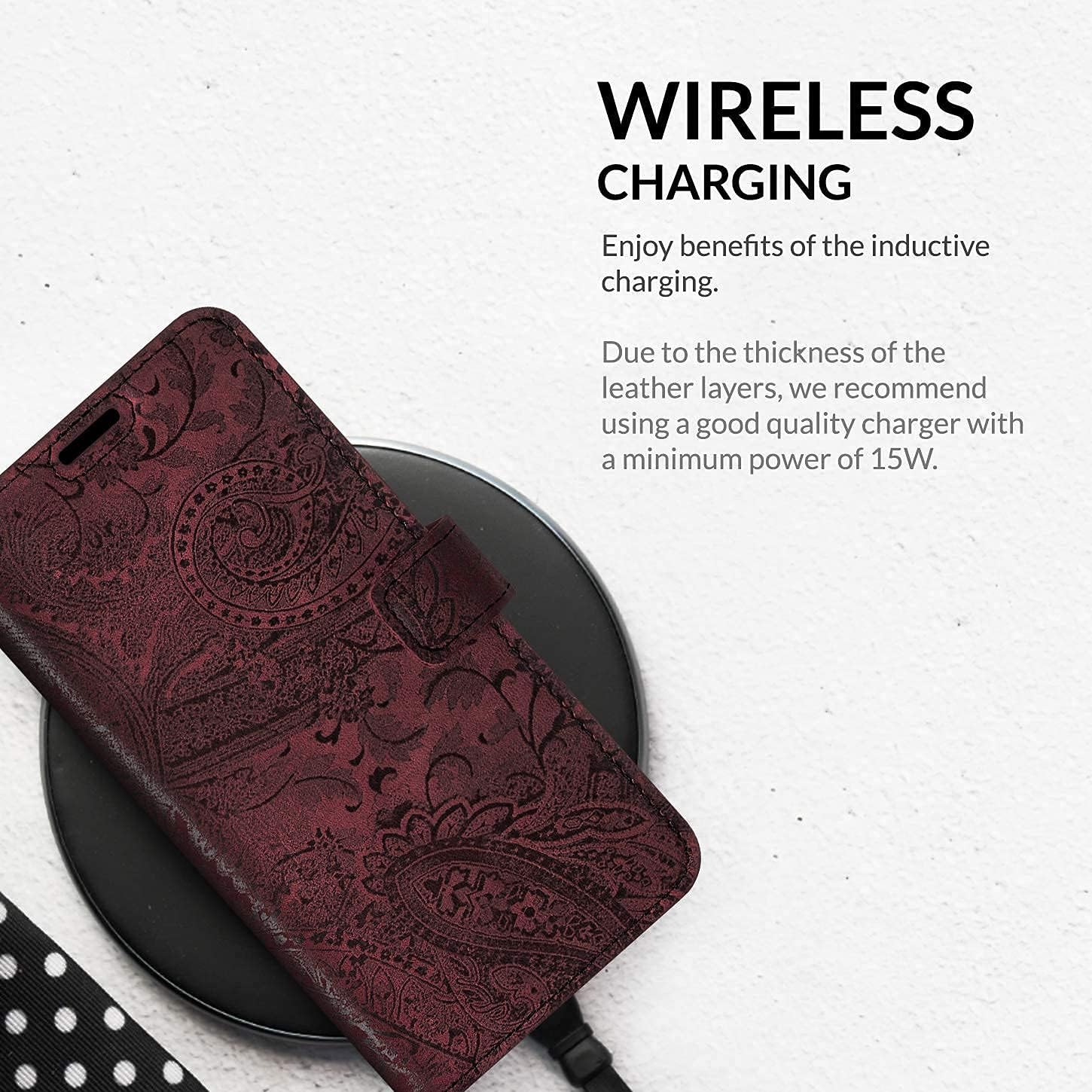 SURAZO Samsung S21 Ultra – Funda de piel auténtica RFID 3 ranuras para tarjetas y bolsillo para efectivo, cierre magnético seguro, función atril,