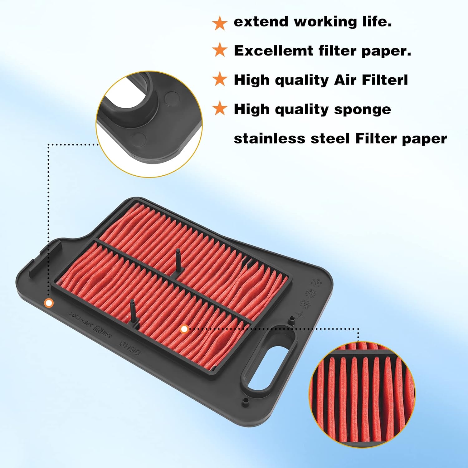 AHL Filtro de Aire para SUZUKI AN400 BURGMAN 2007-2016 13781-05H00-000
