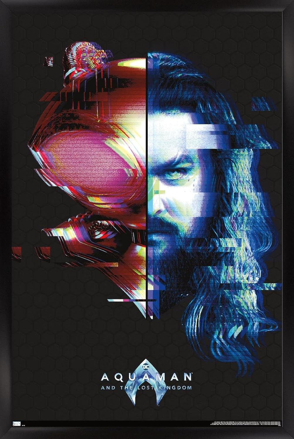 Trends International DC Comics Movie Aquaman y el Reino Perdido – Póster de pared de Faceoff, 22.37 x 34.00 pulgadas, versión enmarcada en negro