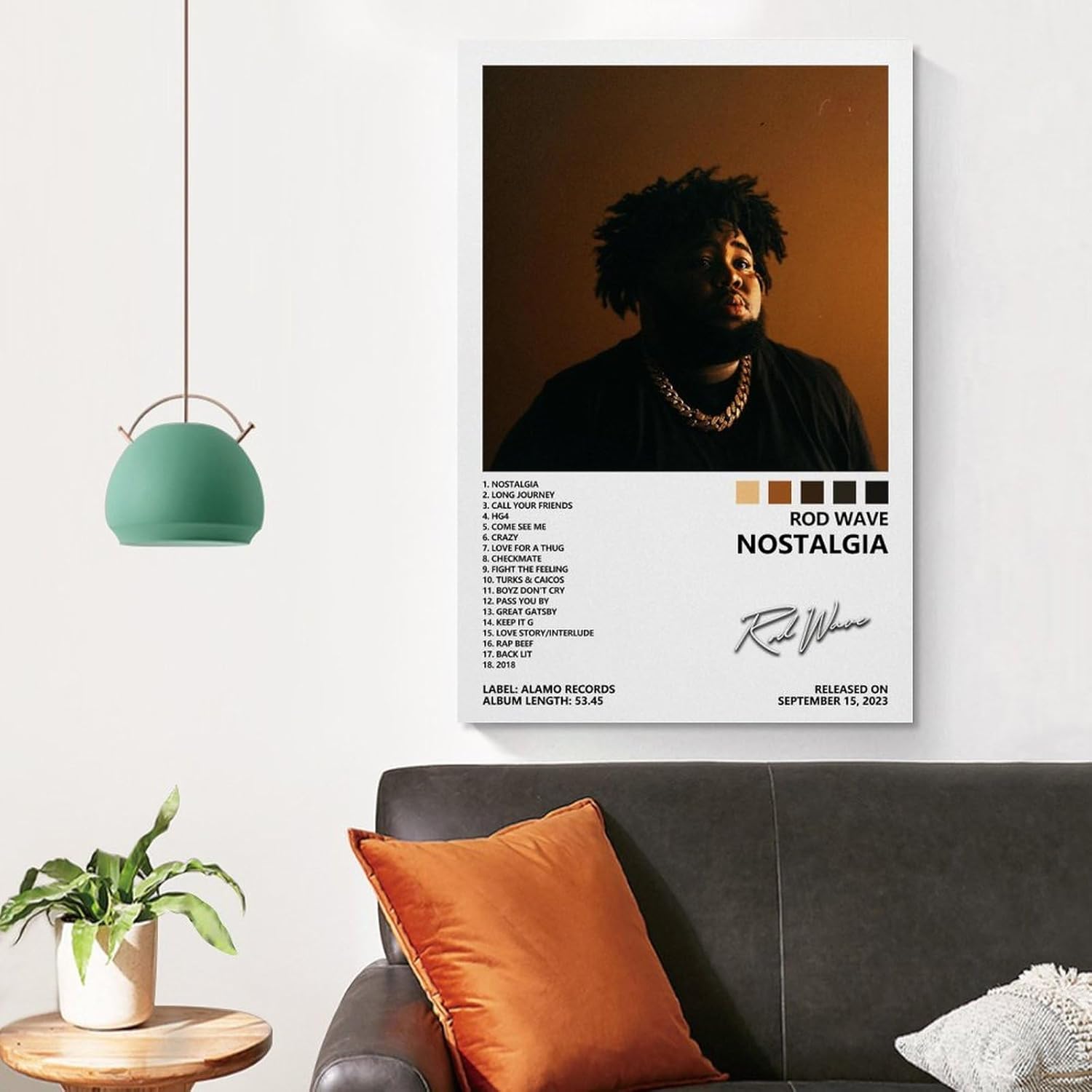 BIARA Póster con diseño de ondas de barra, pósteres de Nostalgia, para habitación, estética, lienzo, arte de pared, decoración de dormitorio, 16 x