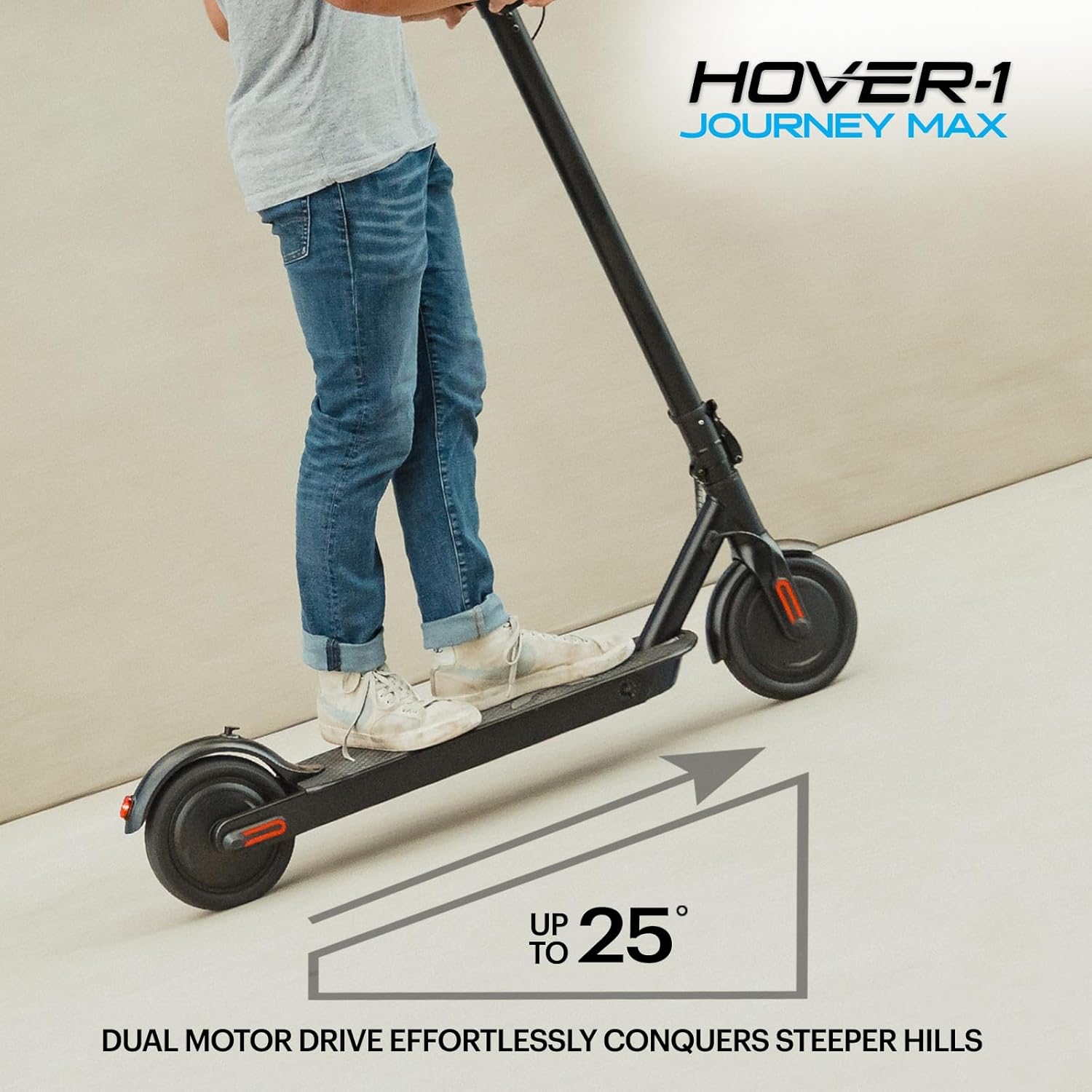 Hover-1 Journey 2.0 Max Scooter eléctrico plegable para adultos con motor sin escobillas de 350 W700 W, velocidad máxima de 15 a 19 mph, rango de 16